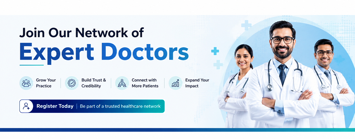 Join our network of expert doctors — grow your practice, build trust and credibility, connect with more patients, expand your impact.
